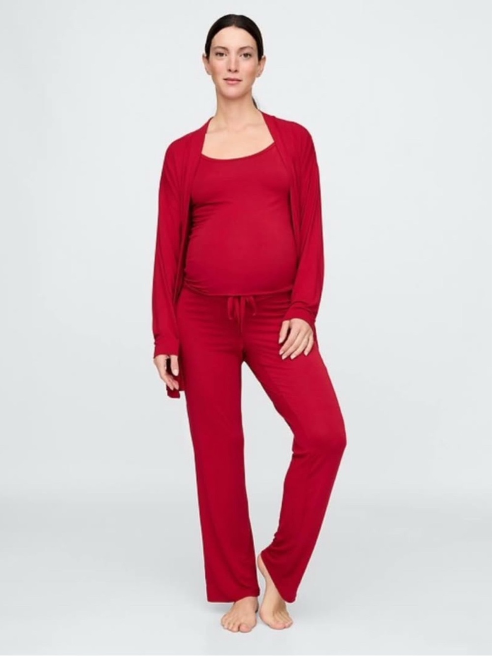 GAP modal Women's Red Maternity Pajama Set